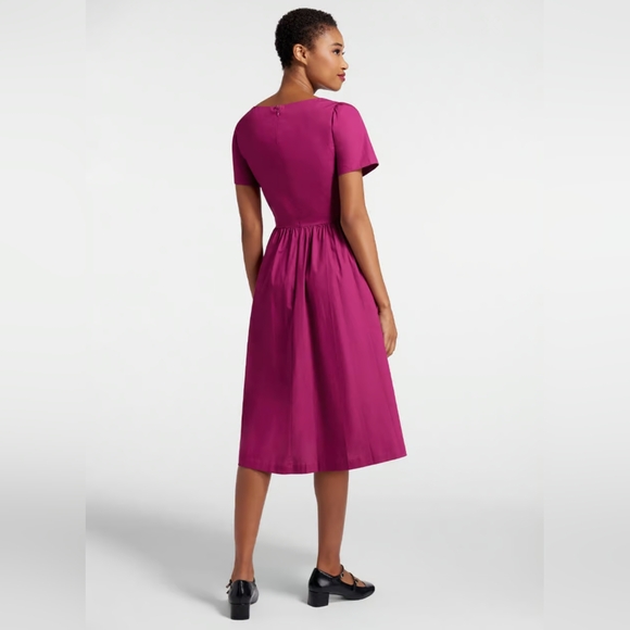 NWT Modcloth Raspberry Fit and Flare Dress - Picture 2 of 5